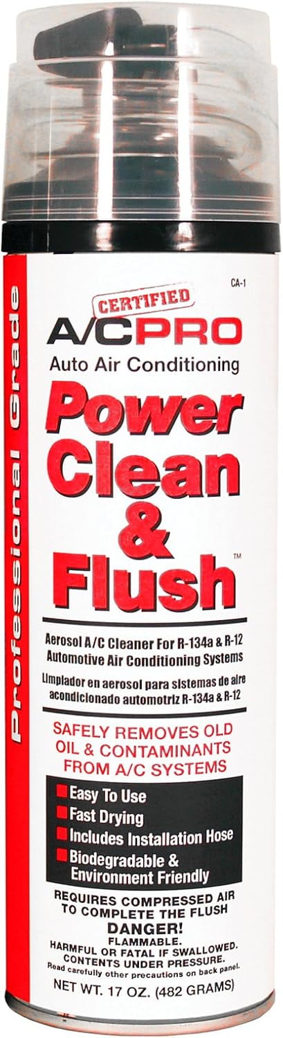 InterDynamics AC PRO CA-1 Auto Air Conditioning Aerosol Power Clean and Flush- 17 oz.