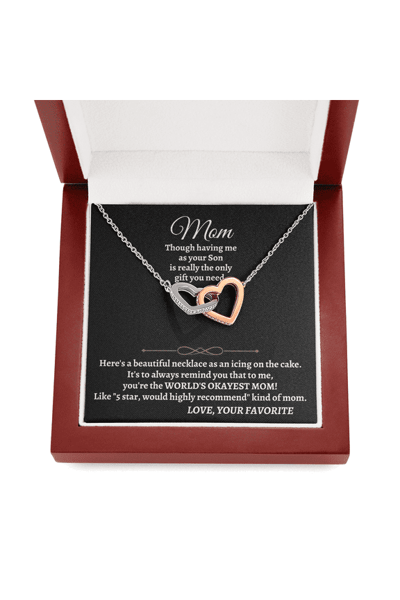 InterLocking Heart Necklace, To My Mom, Son, Set, Multi Interlocking Heart Necklace