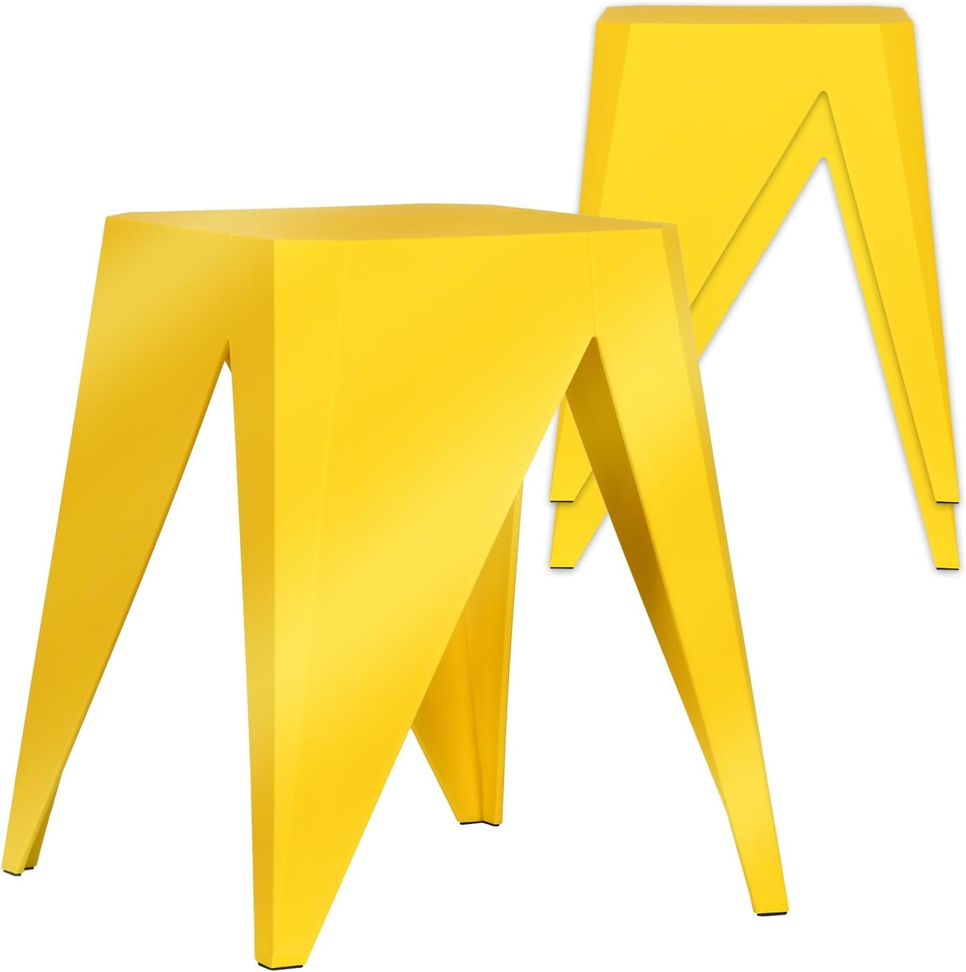 InterSpaceLiving Zuho MultiUse Stool (2, Yellow)