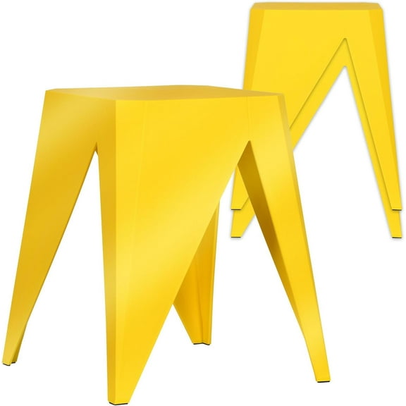 InterSpaceLiving Zuho Multi-Use Stool (2, Yellow)