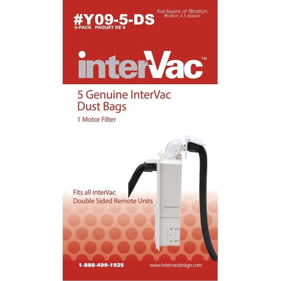 InterVac Design Y09-5 Dust Bags for RMD Model Vacuums