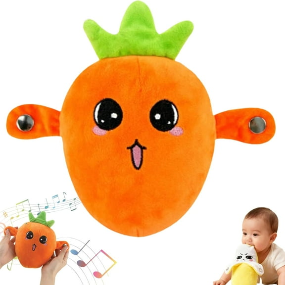 Intera Ctive Sensor Music Doll,with Piano Musical Sensing Ears,Montessori Fruit Sensor Melody Doll, Sensory Musical Dolls, Cute Design & Skin-Friendly Material for Boy Grils Gift