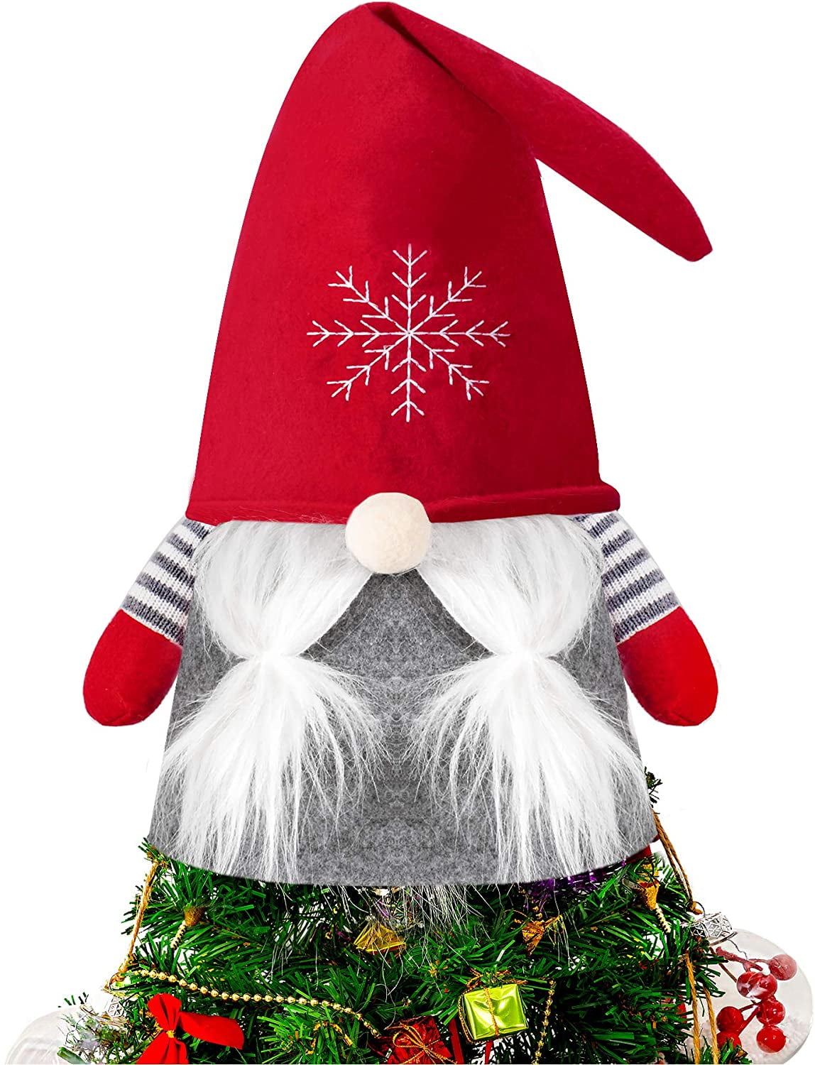 Intera Gnome Christmas Tree Topper, 25 Inch Large Tomte Gnome Christmas