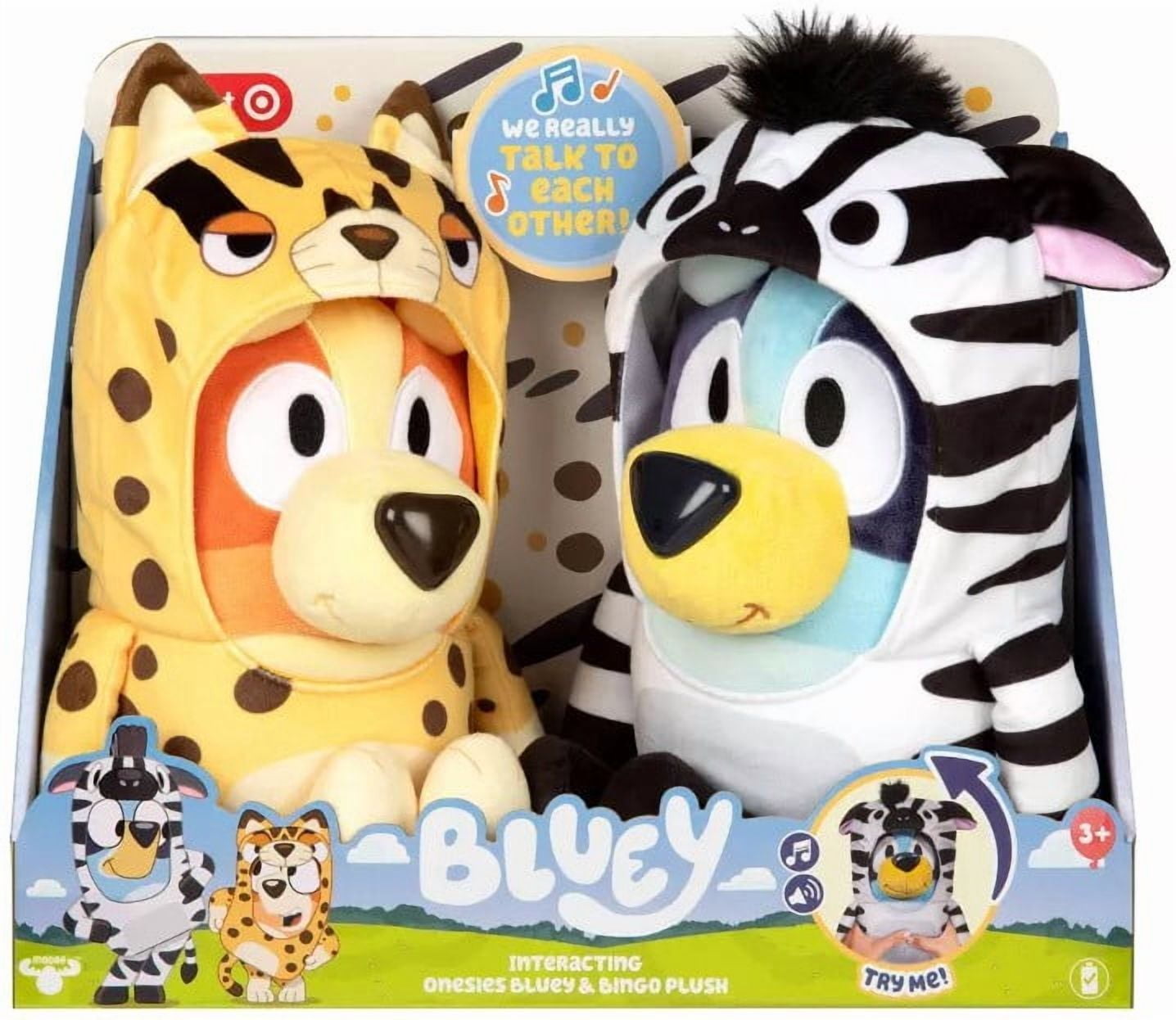Bluey Interacting Onesies Bluey & Bingo Feature Plush