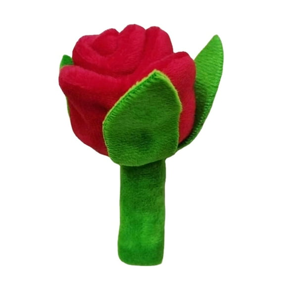 Interaction Dog Toy Puppies Plush Squeak Toy Lovely Rose Flower Chew Toy for Teeth