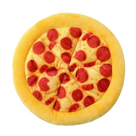 Interaction Soundable Plush Pizza Dog Toy Help Pet Maintain Teeth Health Entertainment And Boredom Pet Stress Reduce