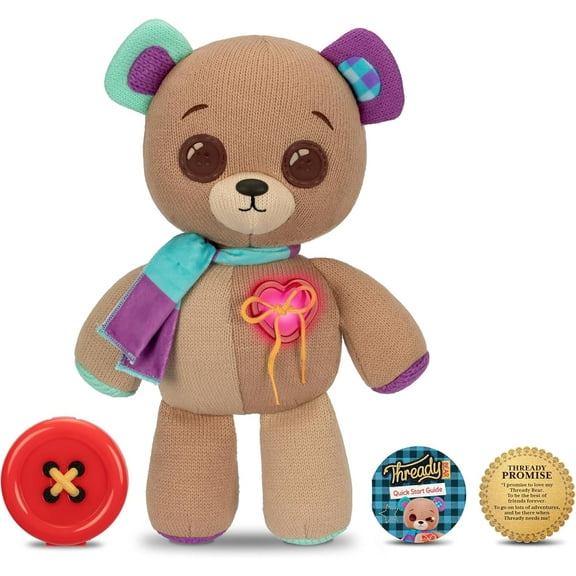 Open Box Interactive 14" Plush. Make A Wish & Comes to Life. Magical Expressive Button Eyes