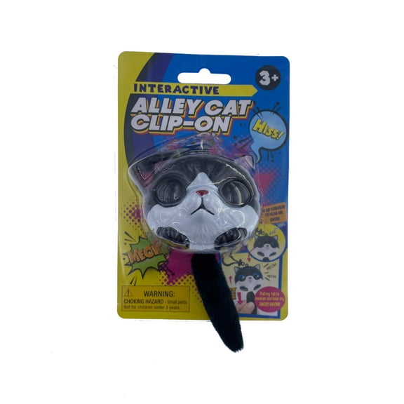 Interactive Alley Cat Clip On Keychain- Sounds Toy Novelty Gift