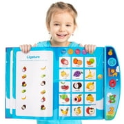 Xueyu Interactive Alphabet Sound Book for Toddlers, 10 Pages Learning Letters, Animals, Fruits and More, Educational Toy for Cognitive and Language Development
