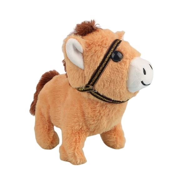 Interactive Animated Horse Plush Toy, Realistic Movements & Soothing Sounds, Electric Stuffed Pony Easter Basket Stuffers, Birthday Gift Ideas