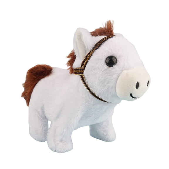 Interactive Animated Horse Plush Toy, Realistic Movements & Soothing Sounds, Electric Stuffed Pony Easter Basket Stuffers, Birthday Gift Ideas