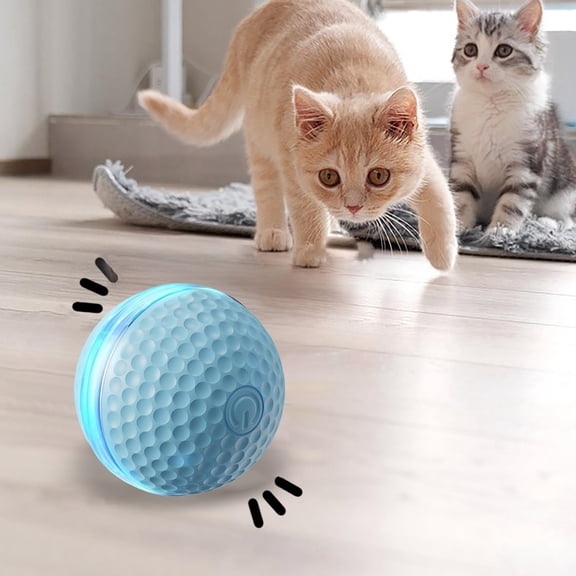 Interactive Cat Toy Automatic Rolling Pet Training Chewing Teething Boredom Play Self Playful Entertainment