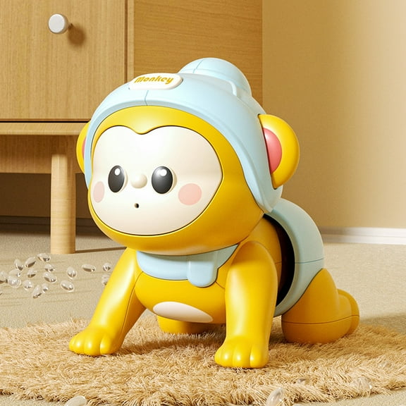 Interactive Baby Crawling Toy with Realistic Motion, Soft Music & Volume Control, Safe ABS Plastic for Infants 6+ Months, Promotes Neck Strength & Early Development