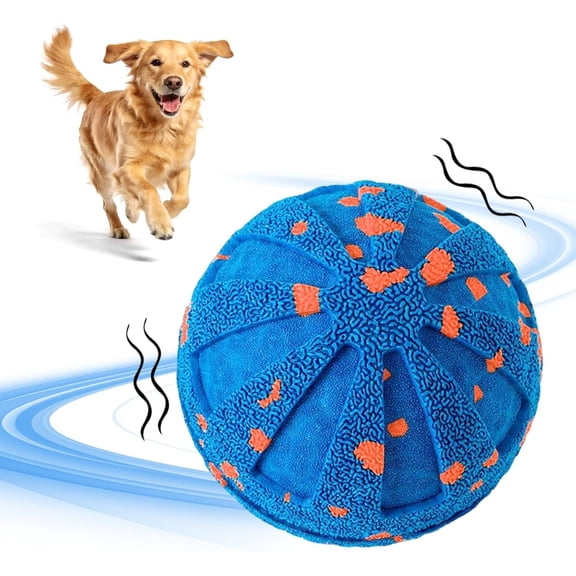 Interactive Ball for Medium Large Dogs, Automatic Moving & Bouncing Ball, Rechargeable Enrichment for Aggressive Chewers Indoor Outdoor Play(Blue)