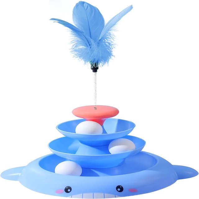 Interactive Ball Track Toy Tower for Energetic Indoor Cats Large Stimulating and Fun Teaser