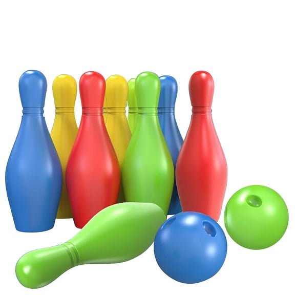 Interactive Bowling Sports Game Set for Kids Family Indoor Outdoor Activity Educational Toy with 12