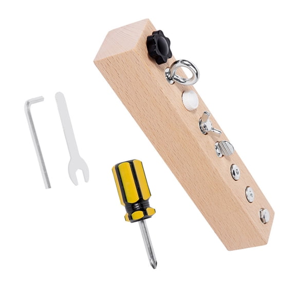 Interactive Building Blocks With Metal Screw Tools For Toddler Educational Wooden Construction Learning Toy