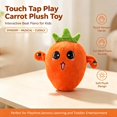 thumbnail image 1 of Interactive Carrot Musical Plush Toy - Touch Sensor Beat Piano Soft Stuffed Fruit Instrument with Human Body Induction for Sensory Learning, 1 of 9