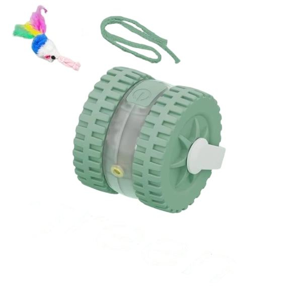Interactive Cat Ball, Automatic Cat Laser, Cat Laser Pointer, Automatic Cat Toys for Indoor Cats, Textured Grip, Mouse Attachment, 1 Pc