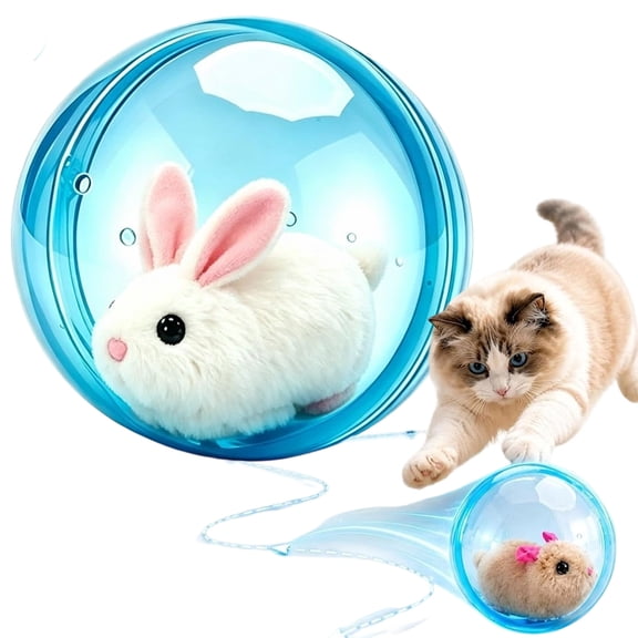 Interactive Cat Ball, Automatic Self-Rolling Motion & Realistic Animal Movement, Indoor Interactive Chase Toy for Cats, Kittens and Dogs