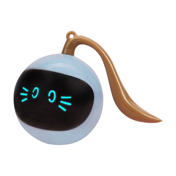 Interactive Cat Ball Toy, Can Make Sounds, Fun, Automatic Rolling Ball, With Furry Ball Toy, Small Mouse Tail, Rechargeable
