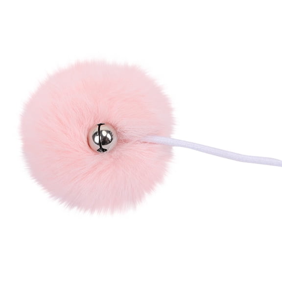 Interactive Cat Ball Toy, Suspension Scratching Post Toy With Fluffy Fur & Bell, Replacement Ball For Cats, Cat Toys For Kitten Exercise & Entertainment, 1-Pack