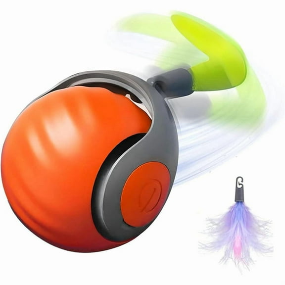 Interactive Cat Ball with for Indoor Cats,Automatic Moving Pet Toy,Wave-Design for All Floors Smart Obstacle Avoidance B