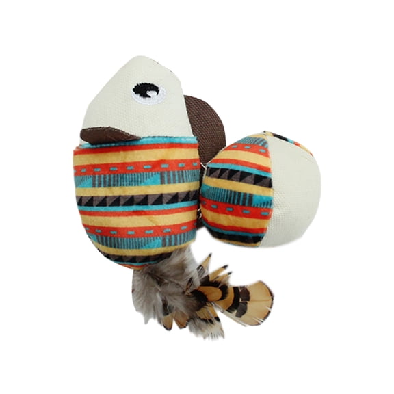 Interactive Cat Chew Toys for Indoor Play Soft Durable Teething Cartoon Design Pet Toy for Biting and Exercise