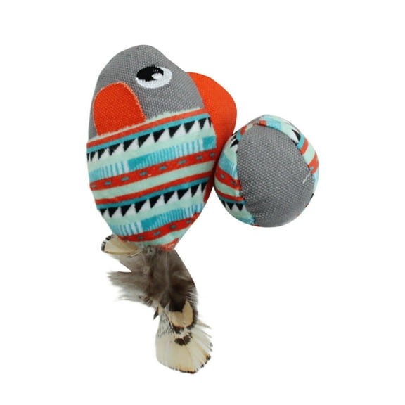 Interactive Cat Chew Toys for Indoor Play Soft Durable Teething Cartoon Design Pet Toy for Biting and Exercise