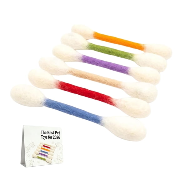 Interactive Cat Chew Toys for Indoor Play Teething Boredom Solutions with Ropes and Sticks Kit 6PCS