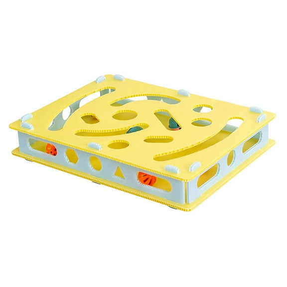 Interactive Cat Enrichment Toy for Indoor Brain Training with Maze Digging Game and Intelligent Sensory Play Features