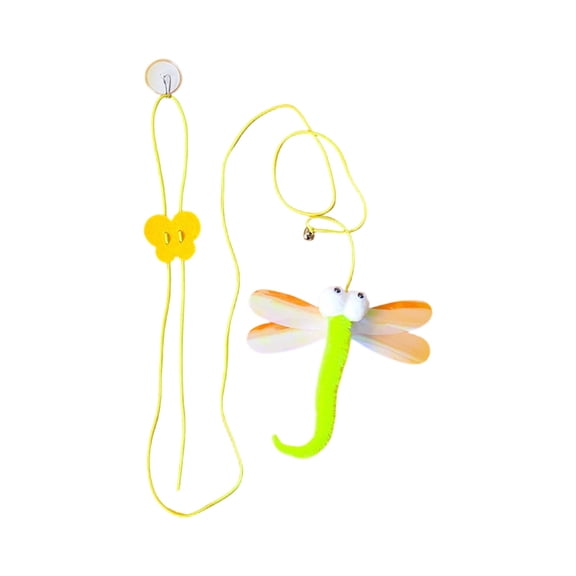 Interactive Cat Feather Teaser Wand, Retractable Hanging Cat Toy for Indoor Kittens, Physical & Mental Stimulation Play Chase Toy for All Cat Breeds