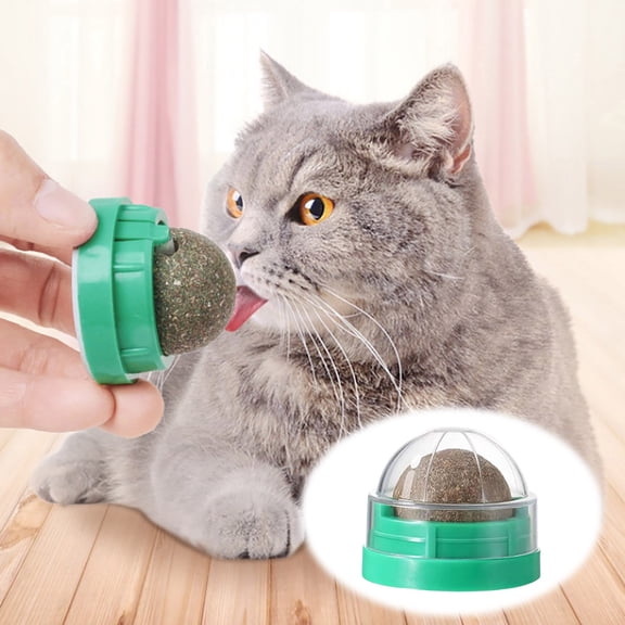 Interactive Cat Lollipop Toy with Rotating Mint Stick for Health and Playful Licking Enrichment