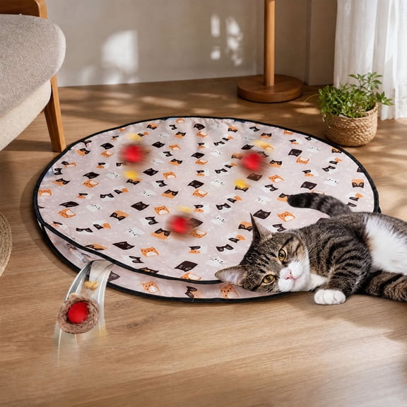 Interactive Cat Mat Toy, Automatic Cat Toy, Hide and Seek Mat for Cats, Kitten Toys for Indoor Cats Self Play