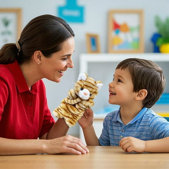 Interactive Cat Play Hand Puppet Toy for Exercise and Bonding