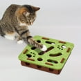 thumbnail image 1 of Interactive Cat Puzzle Feeder Toy - Felt Maze Box with 3 Jingle Balls for Indoor Cats, Kittens to Adults - Mental Stimulation,Slow Feeding & Fun Exercise Encourages Natural Hunting Instincts(Green), 1 of 5