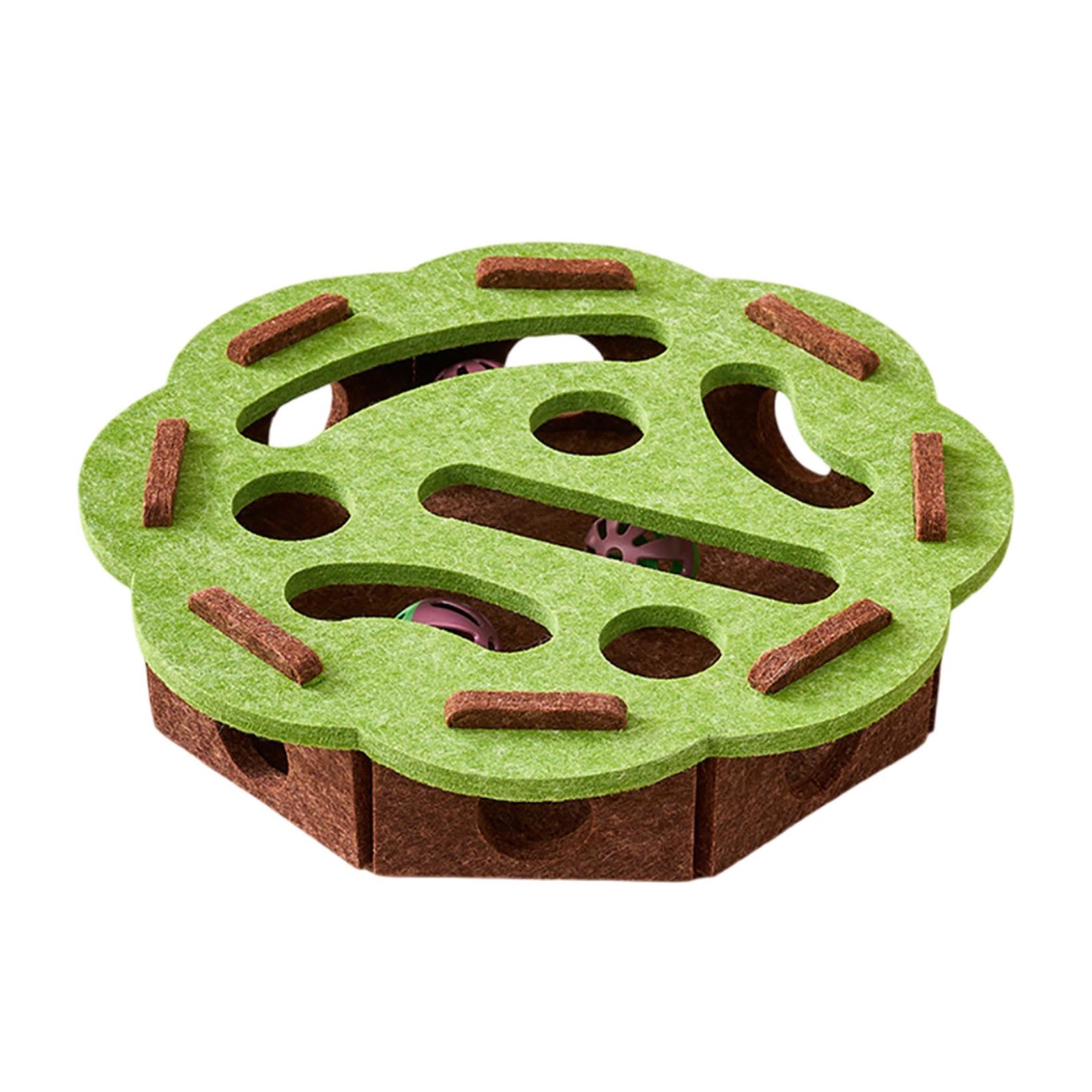 Interactive Cat Puzzle Toy Stimulating Mental Enrichment Game For Indoor Maze With And Pet Toys,Green A,3PCS