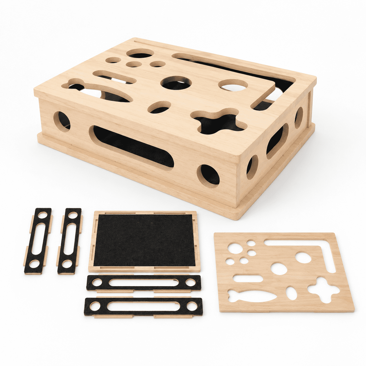 Interactive Cat Scratch Puzzle Enrichment Box for Care and Play ...