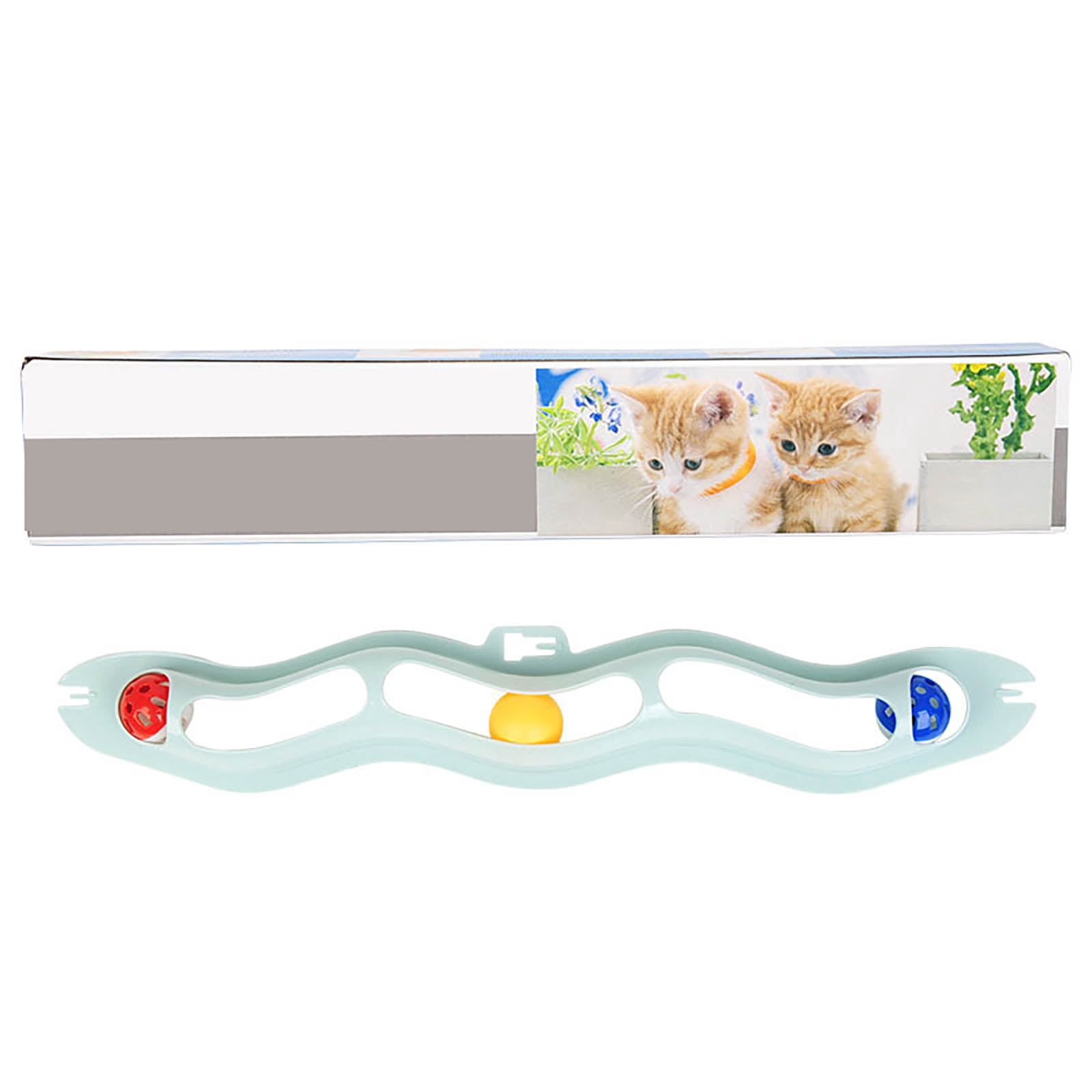 Interactive Cat Suction Cup Track Ball Toy, Wall-Mounted Adhesive Pet ...
