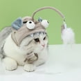 thumbnail image 1 of Interactive Cat Teaser Toy with Head Mounted Design Cute Pet Headgear Funny Feather Stick for and Exercise, 1 of 5