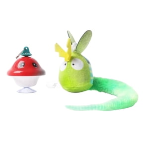 Tianyuxxx Interactive Cat Teaser Wand with String Toy, Green