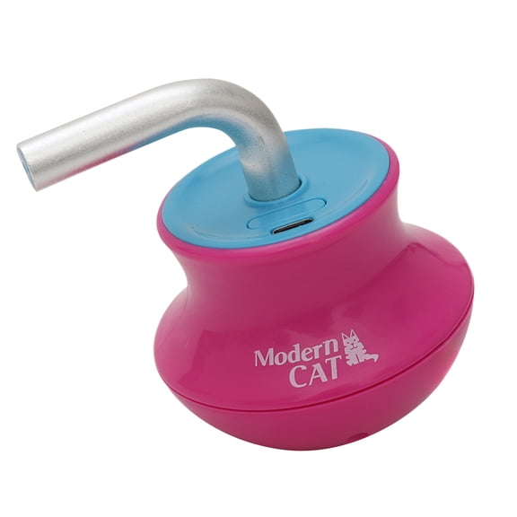 Interactive Cat Toy 3-in-1 Automatic Laser Pointer & Feather Wand - Self-Entertaining Tumbler for Indoor Cats, USB Rechargeable, Reduces Boredom and Anxiety
