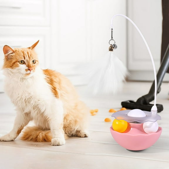 Interactive Cat Toy 4 in 1 Ball Track with Mint Balls for Dental Care and Exercise Non Tipping Base for Indoor Cats of All Breeds Best for Boredom Relief and Active Playtime