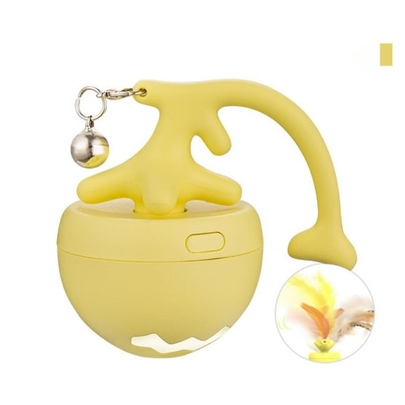 Interactive Cat Toys Automatic Moving Fishbone Rolling Toy USB Rechargeable Pet Enrichment For Indoor Cats Dogs Motion Activated Long Tail Play