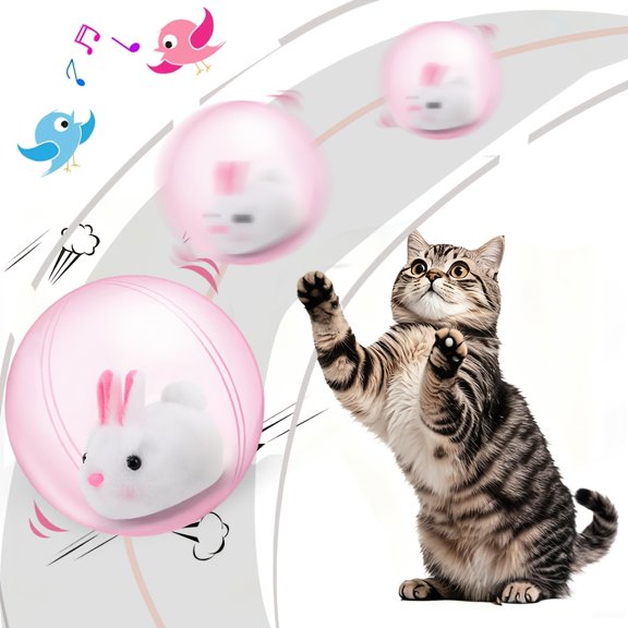 Interactive Cat Toy Ball Automatic Interactive Toy For Indoor Cats & Dogs Agile Moving Cat BallAuto Toy For Bored Adult Indoor Cats Motion Activated Pet Toy Suitable For Small, Medium,Large Cats