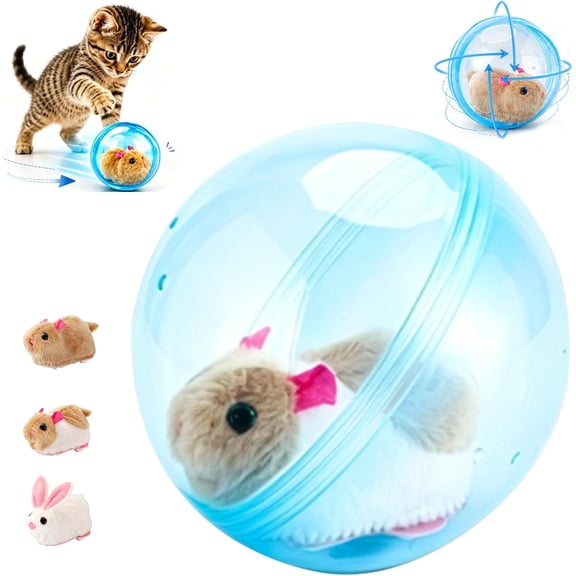 Interactive Cat Toy Ball Automatic Rolling Ball for Cats and Small Dogs Motion Activated Rechargeable Cat Ball Toy Interactive Pet Toy for Indoor Cats Kittens Puppies Chase Play Exercise
