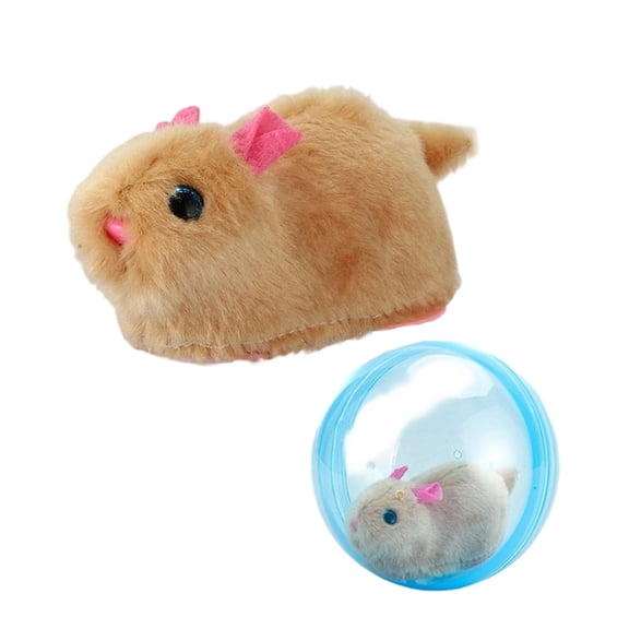 Interactive Cat Toy Ball Non-Electric Rolling Clear Ball with Plush Mouse Toy inside for Indoor Cats Kittens Chase Pounce Exercise Toy