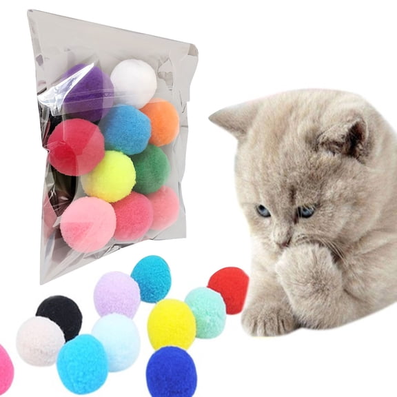 Interactive Cat Toy Ball – Souew 3cm Polyester Elastic Ball for Cats, Quiet & Non-Noisy Play for Indoor Pets, Spring Entertainment for Feline Friends