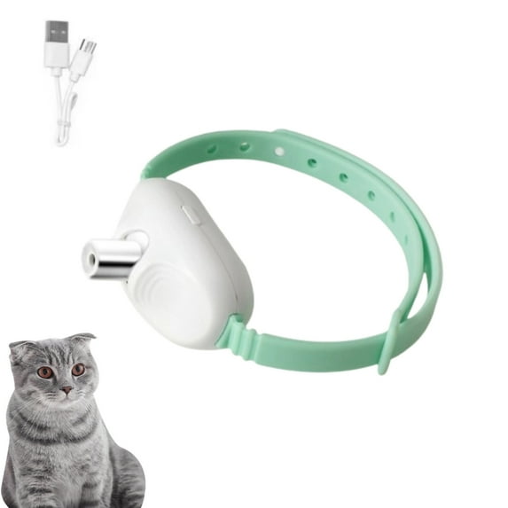 Interactive Cat Toy Collar with Laser – Wearable Automatic LED Light Electronic Toy, USB Rechargeable, Auto On/Off – Smart Amusing Pet Exercise Toy for Kittens & Indoor Cats