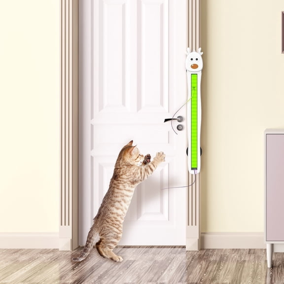 Interactive Cat Toy for Indoor Cats: Door-Mounted Automatic Moving Enrichment Cat Toy with Adjustable Motion Modes, Rechargeable Electric for Kittens & Bored Adult Cats, Hands-Free Pet Play Accessory
